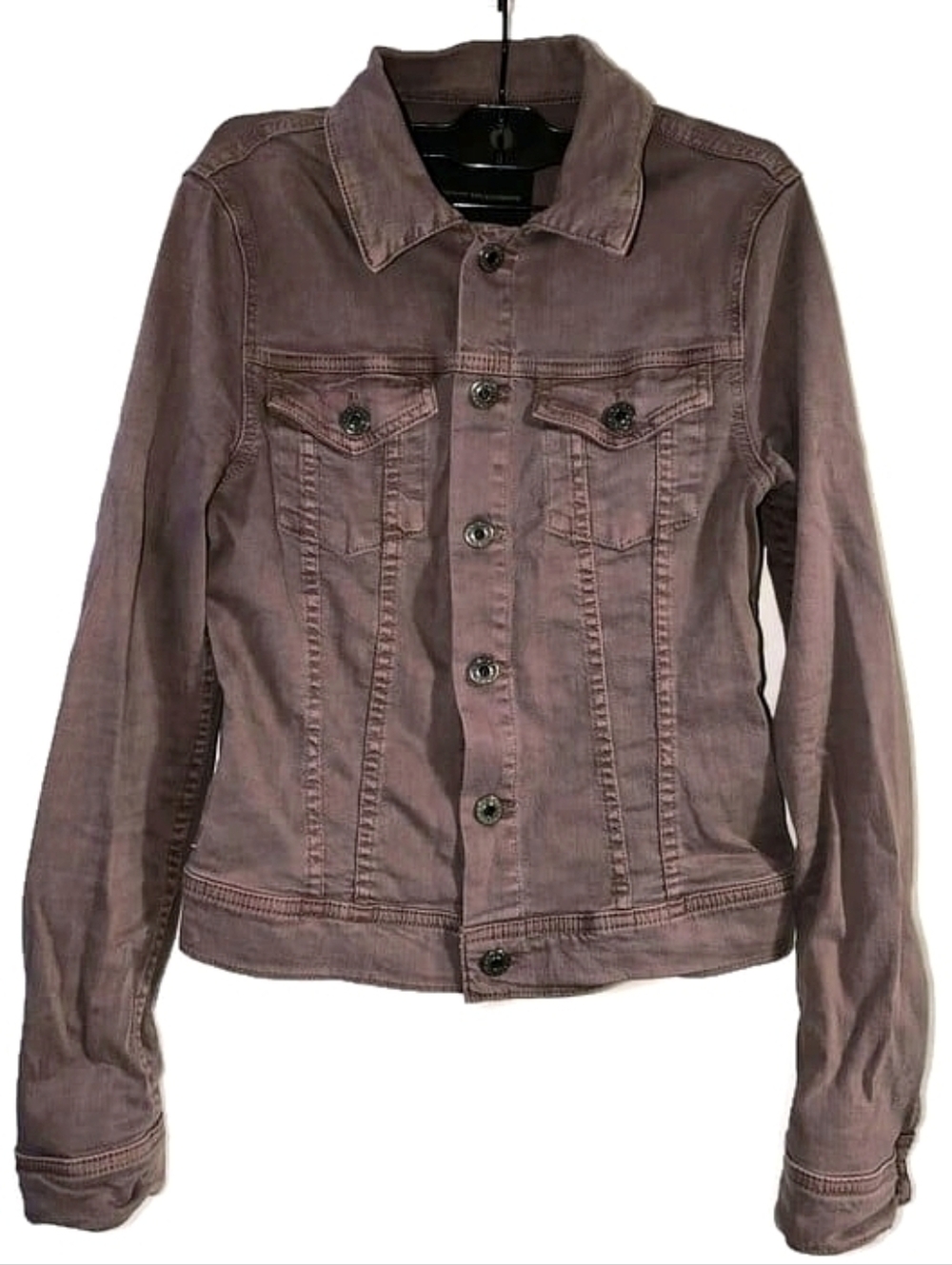 AG Adriano Goldschmied Jacket Robyn Cozy Twill  Sulfur Eggplant Size S
